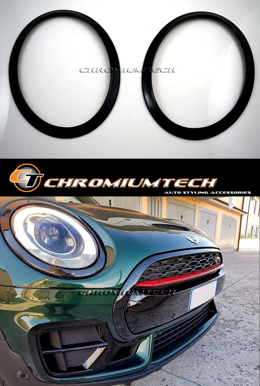 mini black headlight surrounds