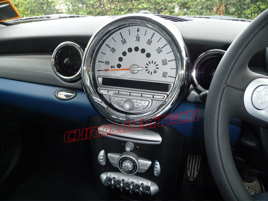 Mk2 Mini Cooper R55 R56 R57 R58 R59 Chrome Interior Dial Dashboard